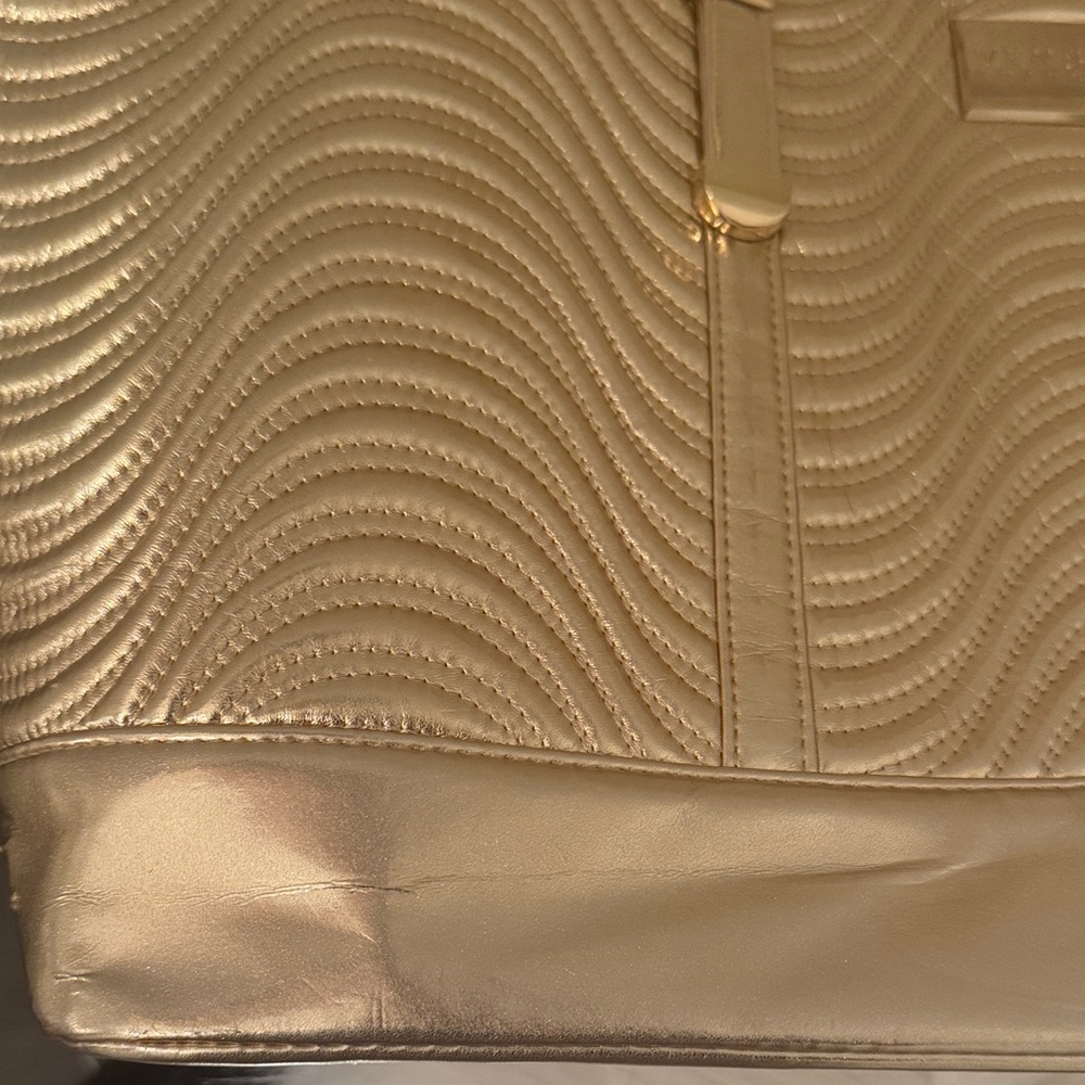 Versace Gold Ribbed Large Tote Bag, GWP. Like New. - Picture 5 of 12